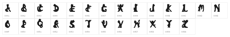 Bad Black Cat Character Map