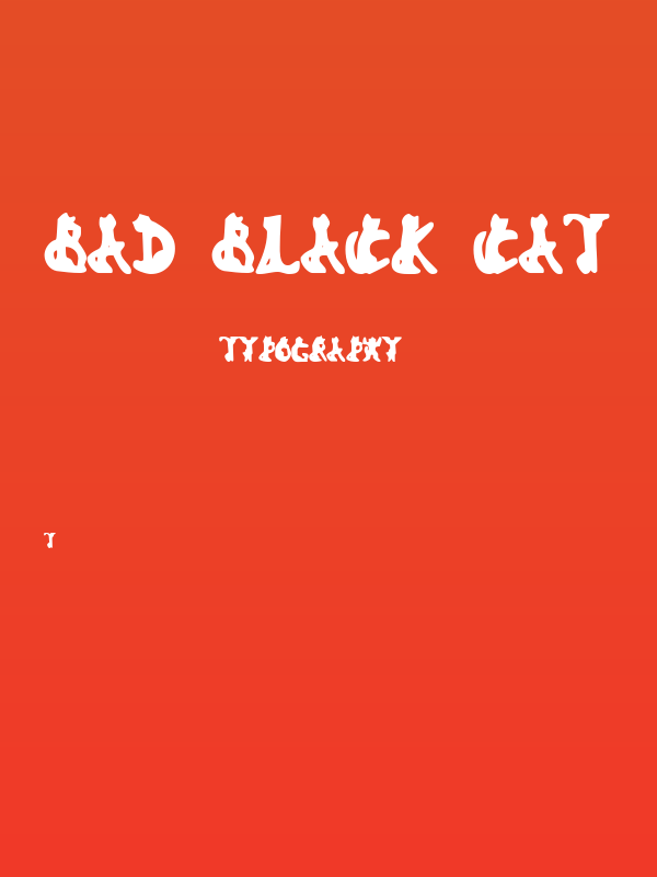 Bad Black Cat Poster