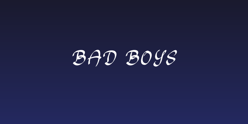 Bad Boys Social Header