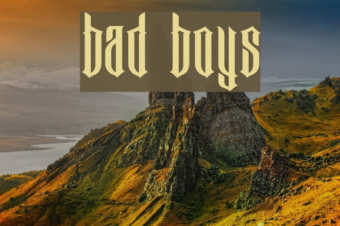 Bad Boys Font examples