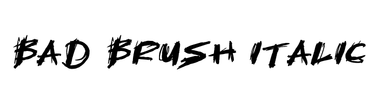 Bad Brush Italic  नि: शुल्क फ़ॉन्ट्स डाउनलोड