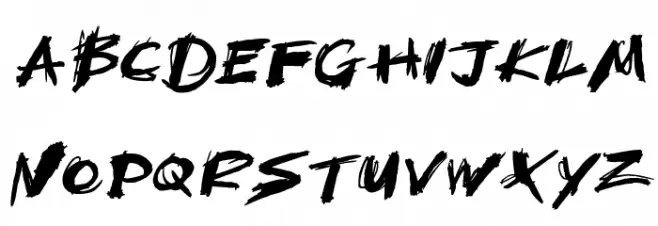 Bad Brush Italic Polices MAJUSCULES