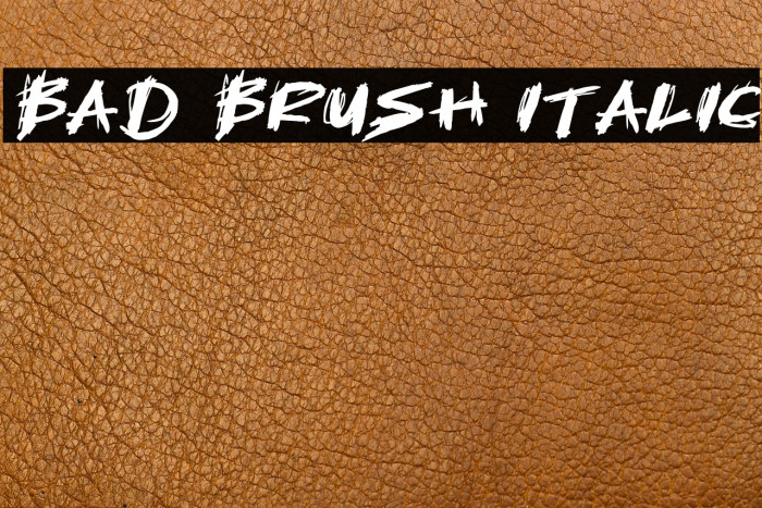 Bad Brush Italic Example 2