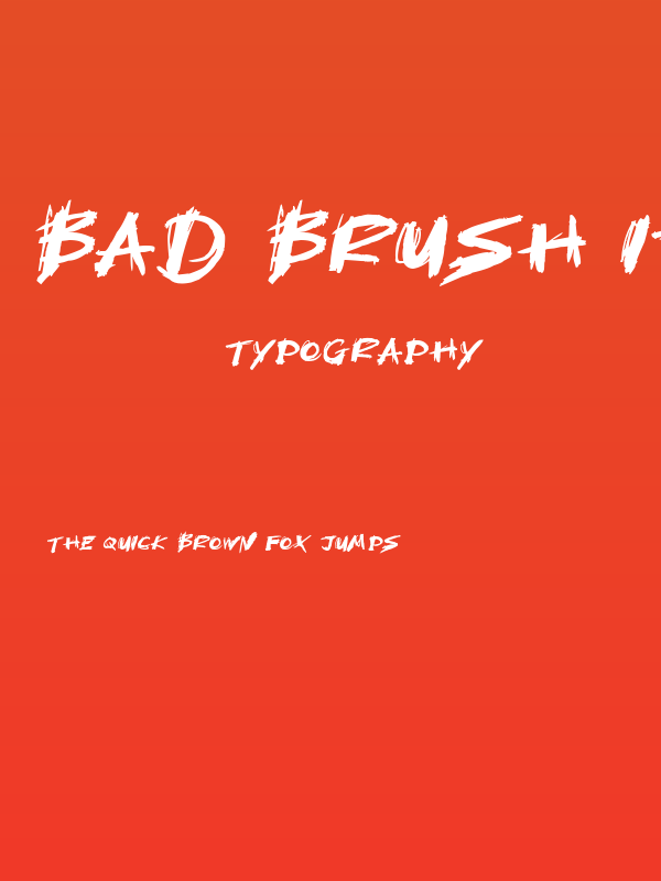 Bad Brush Italic Poster