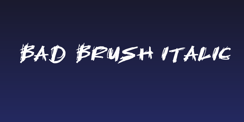 Bad Brush Italic Social Header