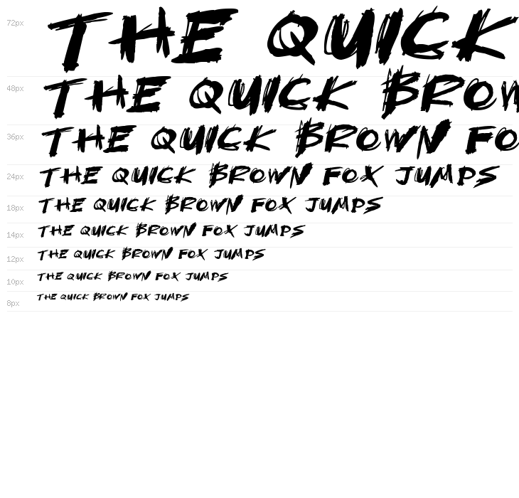 Bad Brush Italic Waterfall