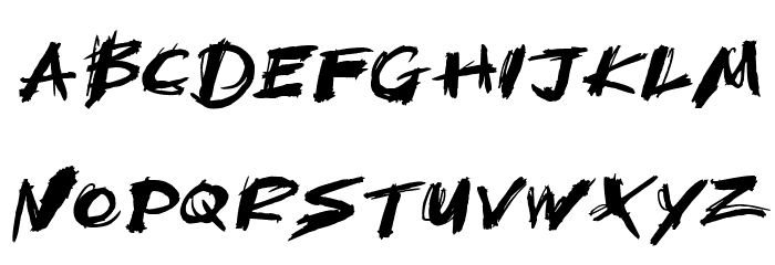 Bad Brush Italic Font LOWERCASE