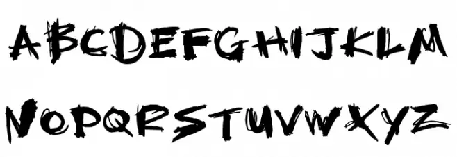 Bad Brush Font Litere mari