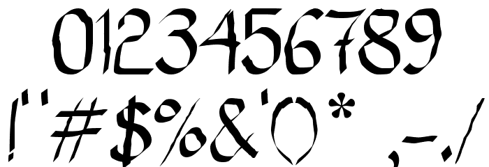 Bad Calligraphic 2 Font OTHER CHARS