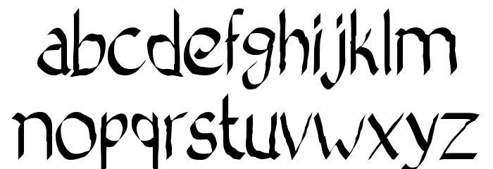 Bad Calligraphic 2 Font LOWERCASE