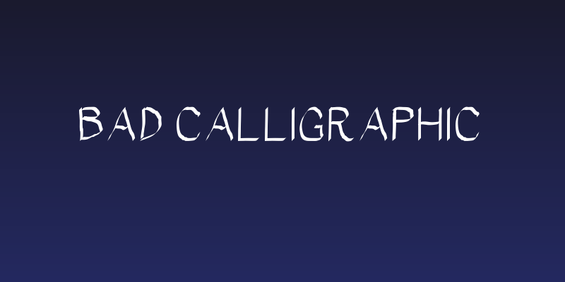 Bad Calligraphic Social Header