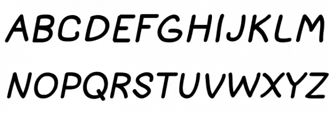 Bad Comic Italic Polices MAJUSCULES
