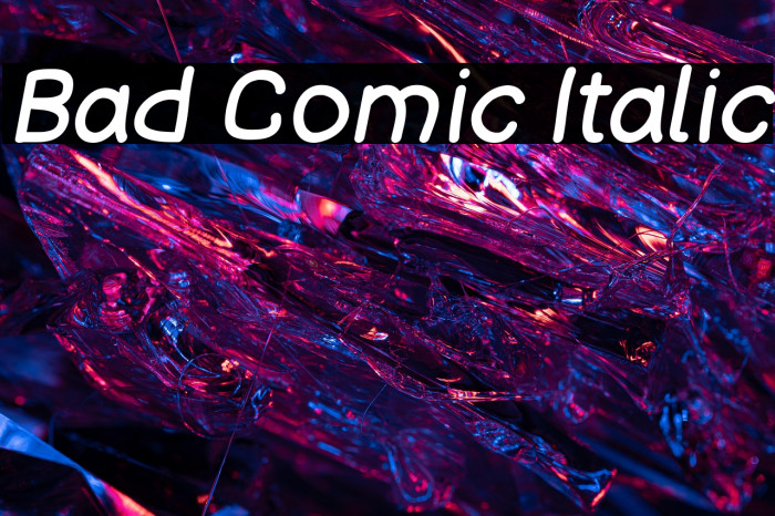 Bad Comic Italic Example 2