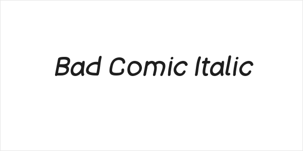 Bad Comic Italic Logo