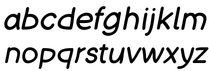 Bad Comic Italic Font LOWERCASE