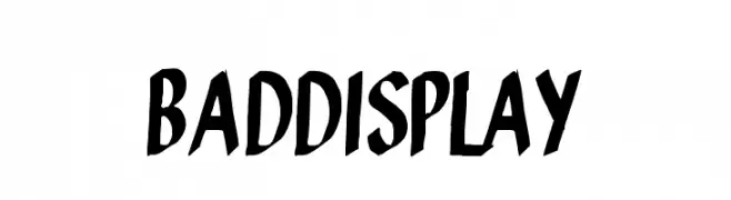 Bad Display  Frei Schriftart Herunterladen