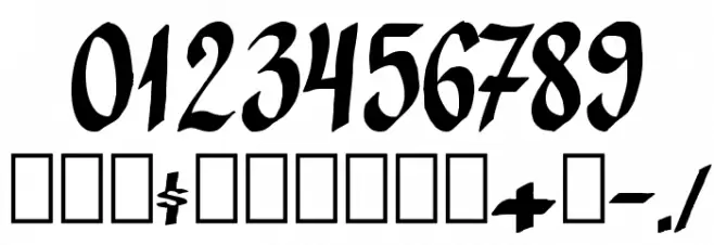 Bad Display Font OTHER CHARS