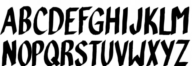 Bad Display Schriftart Groß