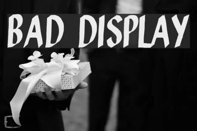 Bad Display Font examples