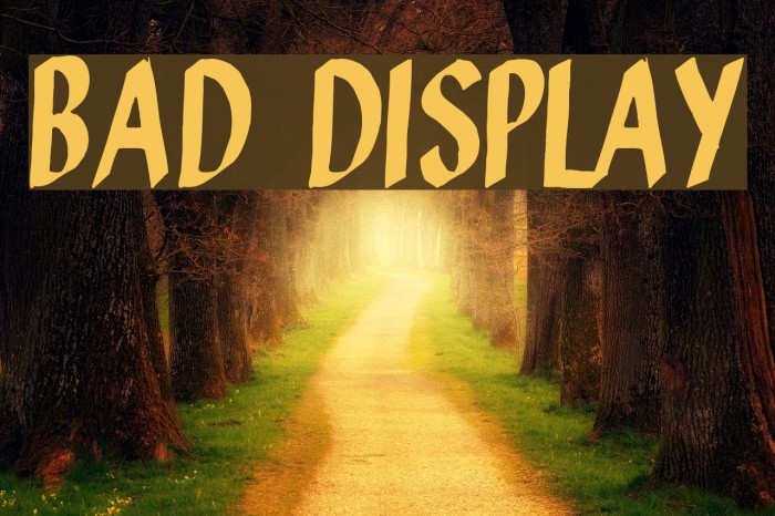 Bad Display Caratteri examples