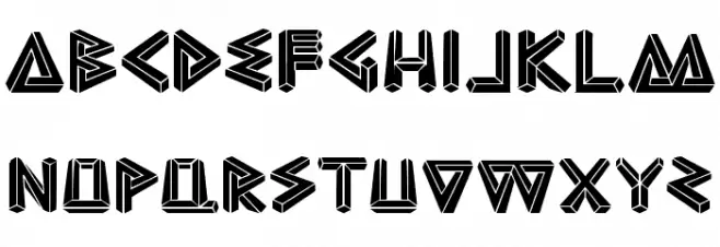 Bad Escher Polices MAJUSCULES
