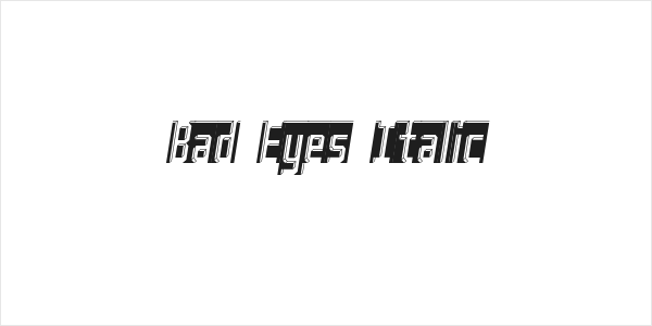 Bad Eyes Italic Logo
