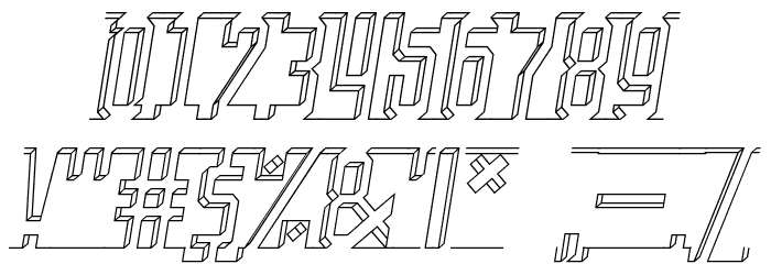 Bad Eyes Wireframe Italic Font OTHER CHARS