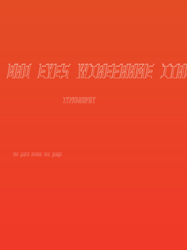 Bad Eyes Wireframe Italic Poster