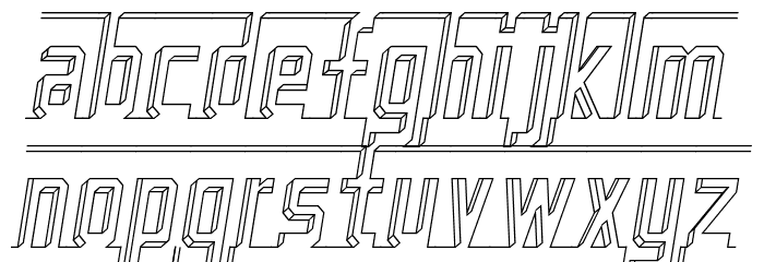 Bad Eyes Wireframe Italic Font LOWERCASE