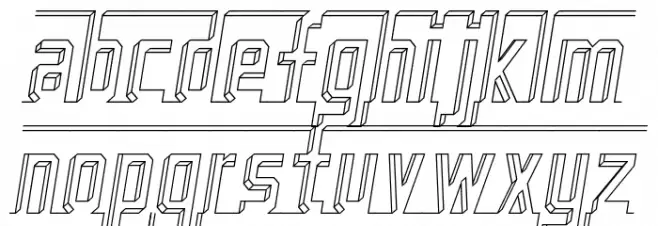 Bad Eyes Wireframe Italic फ़ॉन्ट लोअरकेस