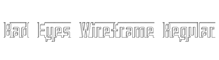 Bad Eyes Wireframe Regular Font