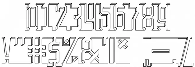 Bad Eyes Wireframe Regular Font OTHER CHARS