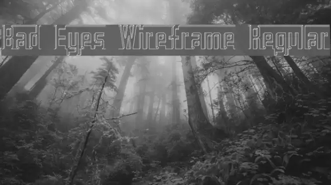 Bad Eyes Wireframe Regular Font examples