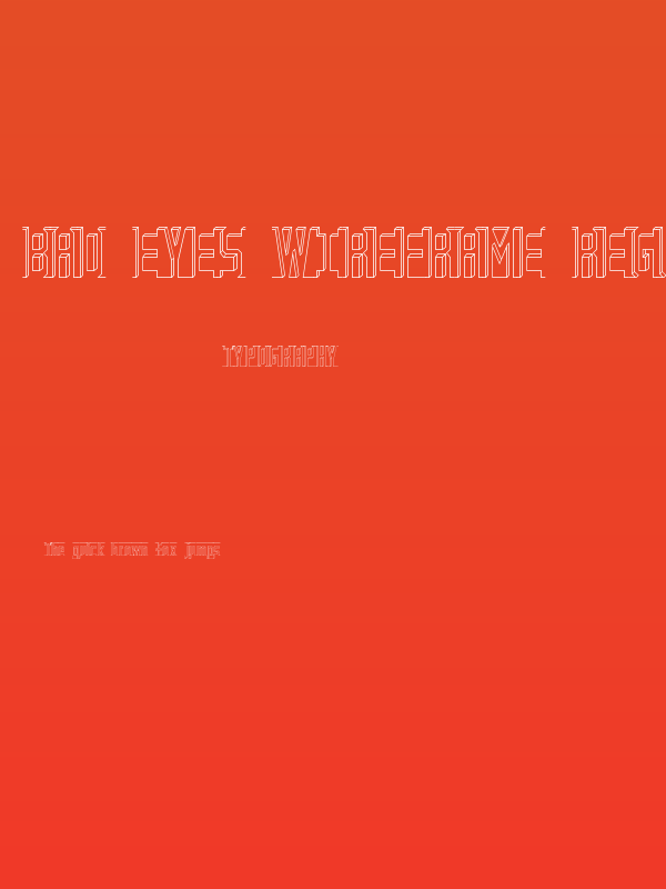 Bad Eyes Wireframe Regular Poster