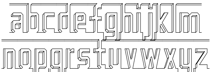 Bad Eyes Wireframe Regular Font LOWERCASE