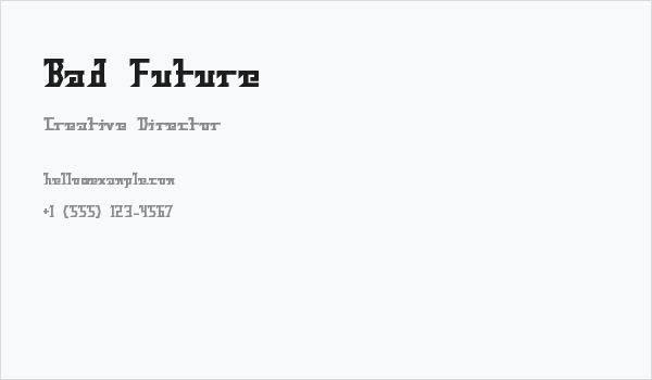 Bad Future Business Card