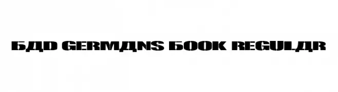 Bad Germans Book Regular  Frei Schriftart Herunterladen