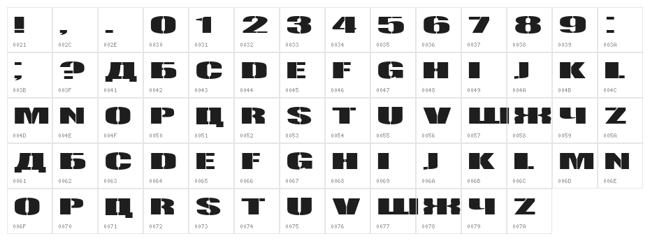 Bad Germans Book Regular Character Map
