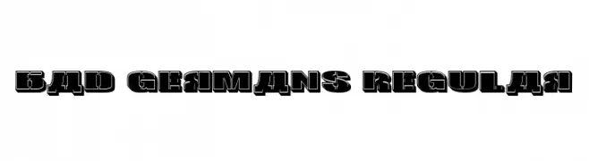Bad Germans Regular  Frei Schriftart Herunterladen