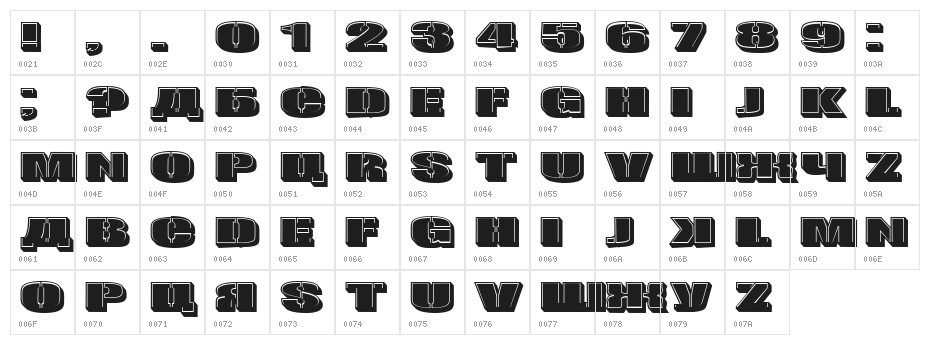 Bad Germans Regular Character Map