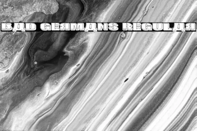 Bad Germans Regular Font examples