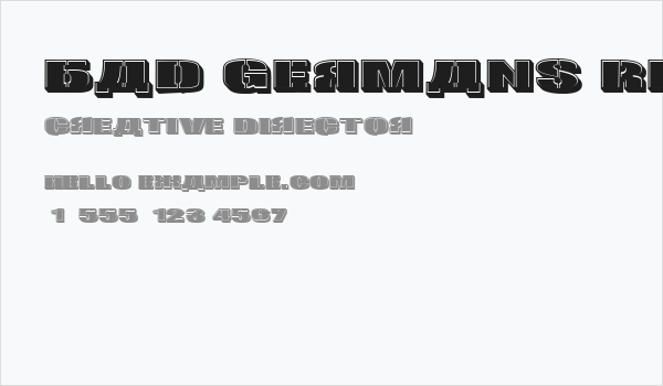 Bad Germans Regular Business Card
