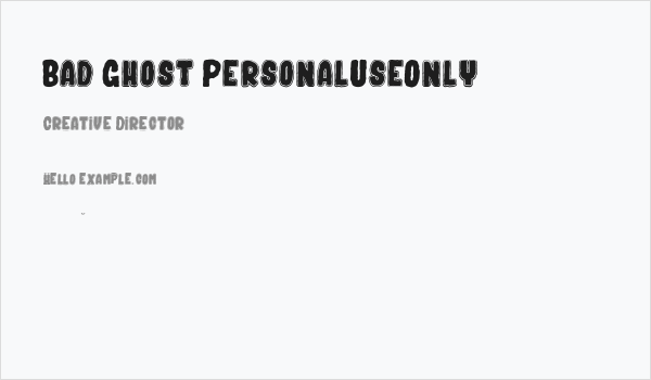Bad Ghost_PersonalUseOnly Business Card