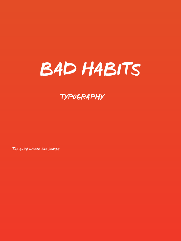 Bad Habits Poster