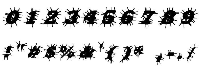 Bad Hair DayRegular Font OTHER CHARS