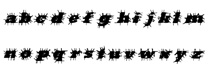 Bad Hair DayRegular Font LOWERCASE
