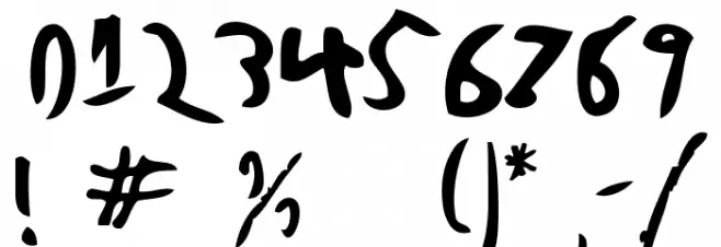 Bad Handwriting 7.2 Font OTHER CHARS