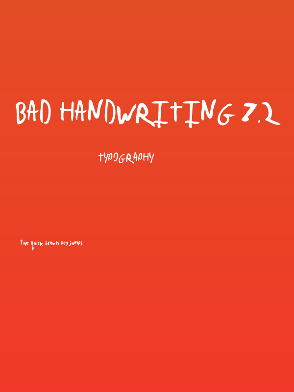 Bad Handwriting 7.2 Poster