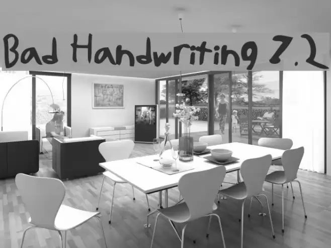 Bad Handwriting 7.2 Font examples
