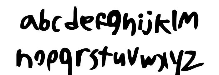Bad Handwriting 7.2 Font LOWERCASE